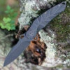 We Knife Co. We Knife 922B Hecate, 3.81" CPM 20CV Black Stonewash Plain Blade, Black Stonewash Titanium Handle