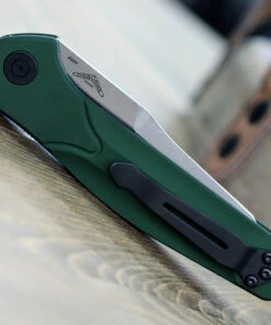 Benchmade Knives Benchmade 9400 Auto Osborne, 3.40" CPM-S30V Satin Plain Blade, Green Aluminum Handle -Knifeworks Sales Store 9400.5 91507.1594996921