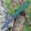Benchmade Knives Benchmade 9400 Auto Osborne, 3.40" CPM-S30V Black Plain Blade, Green Aluminum Handle
