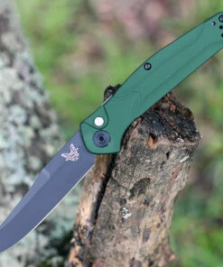 Benchmade Knives Benchmade 9400 Auto Osborne, 3.40" CPM-S30V Black Plain Blade, Green Aluminum Handle