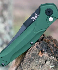 Benchmade Knives Benchmade 9400 Auto Osborne, 3.40" CPM-S30V Black Plain Blade, Green Aluminum Handle -Knifeworks Sales Store 9400BK.2 57552.1594996471