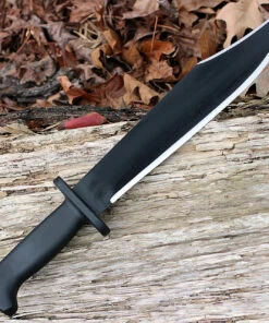 Cold Steel 97SMBWZ Black Bear Bowie Machete, 12" 1055 Plain Blade, Black Polypropylene Handle -Knifeworks Sales Store 97smbwz 03597.1566585916