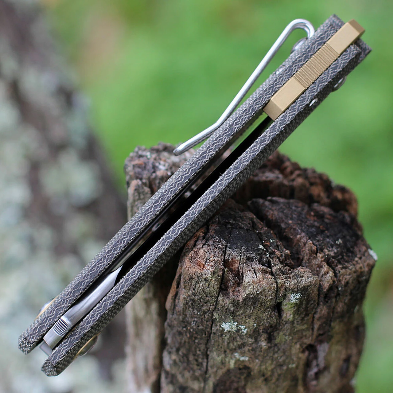 GiantMouse Ace Sonoma V2 - Green Micarta (3.4" Elmax Stonewash) 3 GiantMouse Ace Sonoma V2 - Green Micarta (3.4" Elmax Stonewash) - Image 3