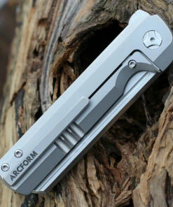 Arcform Slimfoot Folding - Ti / Gray G10 (3.5" M390 Satin Sheepsfoot) -Knifeworks Sales Store AF45157.2 12688.1645633086
