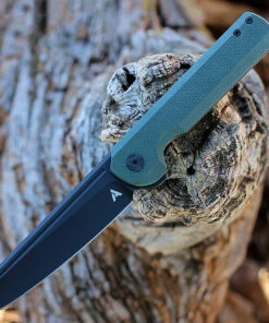 Arcform Darcform Slimfoot Folding - Blk Ti / Green G10 (3.5" M390 Blk)