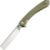 Artisan Cutlery Artisan Orthodox ATZ1817PSGNF, 2.75" Stonewash D2 Steel Blade, Green G10 Handle