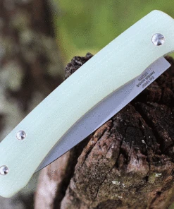 Artisan Cutlery Biome ATZ-1840P-NTG, 2.8" Sandvik 12C27 StonewashedPlain Blade, Natural Translucent Green G-10 Handle -Knifeworks Sales Store ATZ1840PNTG.2 55751.1627061670