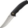 Kansept Knives K1004A3 Agent, 3.75" CPM-S35VN Stonewashed/Satin Blade, Black Anodized Titanium Handle