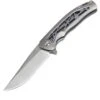 Kansept Knives K1004A1 Agent, 3.75" CPM-S35VN Stonewashed/Satin Blade, Titanium Handle
