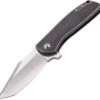 Alliance Designs Angry Stuby Baby Bear Framelock CF ALABB2, 2.9" RWL34 Plain Blade, PVD Titanium Handle