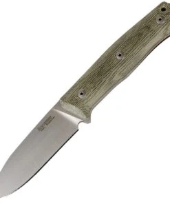 LionSteel B35CVG 3.54" Sleipner Steel Satin Blade, Green Canvas Micarta Handle
