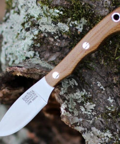 Bark River Knives 03-070M-NC Micro Canadian, 2.06"S45VN Plain Blade, Natural Canvas Micarta Handle
