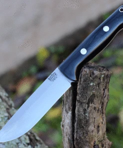 Bark River Knives Bark River Bravo 1.25 LT Rampless - Blk Micarta (4.9" CPM-3V) 07-129M-BC