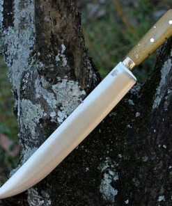 Bark River Knives Bark River Edwin Forrest Bowie - Natural Canvas Micarta (12.25" A2 Satin) 08-315M-NC