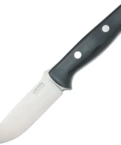 Bark River Knives Bark River 111MBC Bravo 1 , 4.25" A-2 Plain Blade, Black Canvas Micarta Handle, Leather Sheath