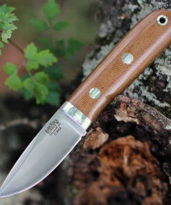 Bark River Knives City Knife BA14140MNC, 2.45" Elmax Plain Blade, Natural Canvas Micarta Handle