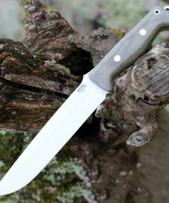 Bark River Knives Bark River Bravo 2 - Green Canvas Micarta (7" Satin A2) 07-211M-GC