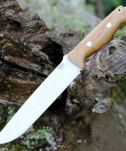 Bark River Knives Bark River Bravo 2 - Natural Canvas Micarta (7" Satin A2) 07-211M-NC
