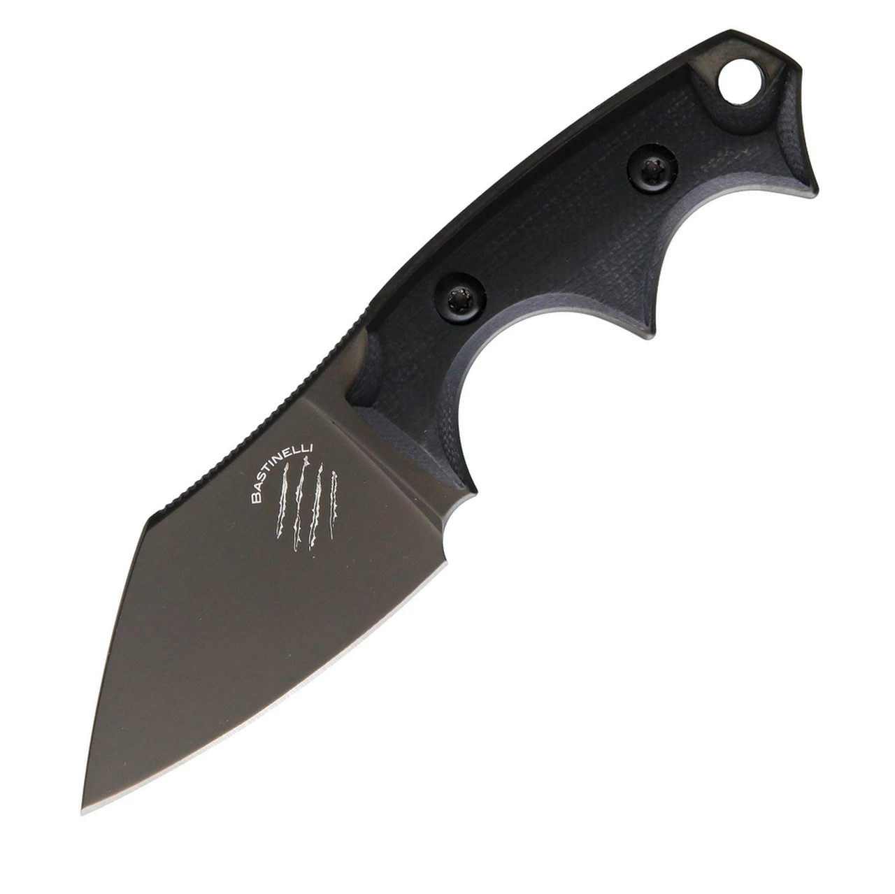 Bastinelli Creations BB Drago Cutter V2 Fixed Blade, 2.00" N690 Black PVD Coated Blade, Black G-10 Handles, Kydex Sheath 1 Bastinelli Creations BB Drago Cutter V2 Fixed Blade, 2.00" N690 Black PVD Coated Blade, Black G-10 Handles, Kydex Sheath