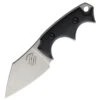 Bastinelli Creations BB Drago Cutter V2 Fixed Blade, 2.00" N690 Stonewashed Blade, Black G-10 Handles, Kydex Sheath
