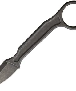 Bastinelli Creations SPADE Neck Knife BAS223, 1.75" N690Co Dark Stonewashed Plain Drop Point Fixed Blade, Kydex Sheath