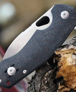 GiantMouse ACE Biblio Flipper, 2.875" M390 Satin Plain Blade, Carbon Fiber Handle -Knifeworks Sales Store BIBLIO CF SATIN 10545.1615919633