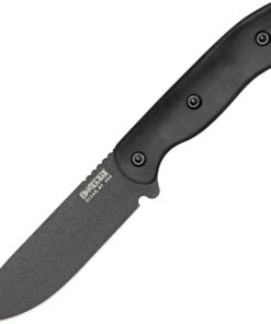 Ka-bar Short Becker BK16, 4.37" 1095 Cro-Van Black Drop Point Blade, Black Zytel Handle, Nylon Sheath