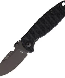 DPx Gear Hest 3.0 Milspec DPXHSF201, 3.15" Black Niolox SS Plain Blade, Black G10 and Titanium Handles
