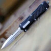 CobraTec Knives BLKKCDAG2SS Black King Cobra, 4" D2 Steel Serrated Dagger Blade, Anodized Aviation Aluminum Handle