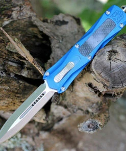 CobraTec Knives BLUKCDAGNS Blue King Cobra, 4" D2 Steel Blade Dagger, Anodized Aviation Aluminum Handle