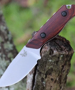 Benchmade Knives Benchmade 15017 Hidden Canyon Hunter, 2.79" CPM-S30V Satin Drop Point Blade, Stabilized Wood Handle