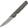 Boker Plus Kwaiken Folding Knife 01BO291, 3" AUS-8 Stonewash Plain Blade, Green Micarta Handle