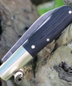Boker Solingen Oak Tree Barlow 100503, 3.38" C75 Carbon Steel Polished Plain Blade, Bog Oak Wood Handles -Knifeworks Sales Store BO100503.1 32044.1625855801