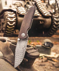 Boker Solingen Sherman Damascus - Jute Micarta (3" Dam.) 110662DAM -Knifeworks Sales Store BO110662DAM 1 06751.1635010277