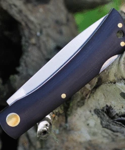 Boker Solingen Rangebuster 110914, 3.03" Bohler N690 Steel Satin Plain Blade, Maroon Linen Micarta Handles -Knifeworks Sales Store BO110914.2 53659.1625856805