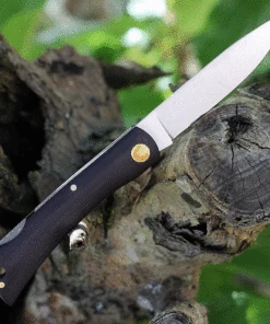 Boker Solingen Rangebuster 110914, 3.03" Bohler N690 Steel Satin Plain Blade, Maroon Linen Micarta Handles -Knifeworks Sales Store BO110914 64442.1625856805