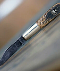 Boker Solingen Barlow Castle Burg 113941, 2.56" O1 Carbon Steel Acid Wash, Oak Wood Handle-Limited to 1133