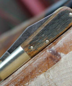 Boker Solingen Barlow Castle Burg 113941, 2.56" O1 Carbon Steel Acid Wash, Oak Wood Handle-Limited to 1133 -Knifeworks Sales Store BO113941.3 35268.1598458848