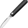 Boker Solingen Prime Barlow 116942, 2.72" N690 Stainless Steel Satin Plain Blade, Black Micarta Handles