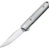 Boker Plus Kwaiken Mini Flipper 01BO267 3" D2 Satin Plain Blade, Gray Carbon Titanium Handle