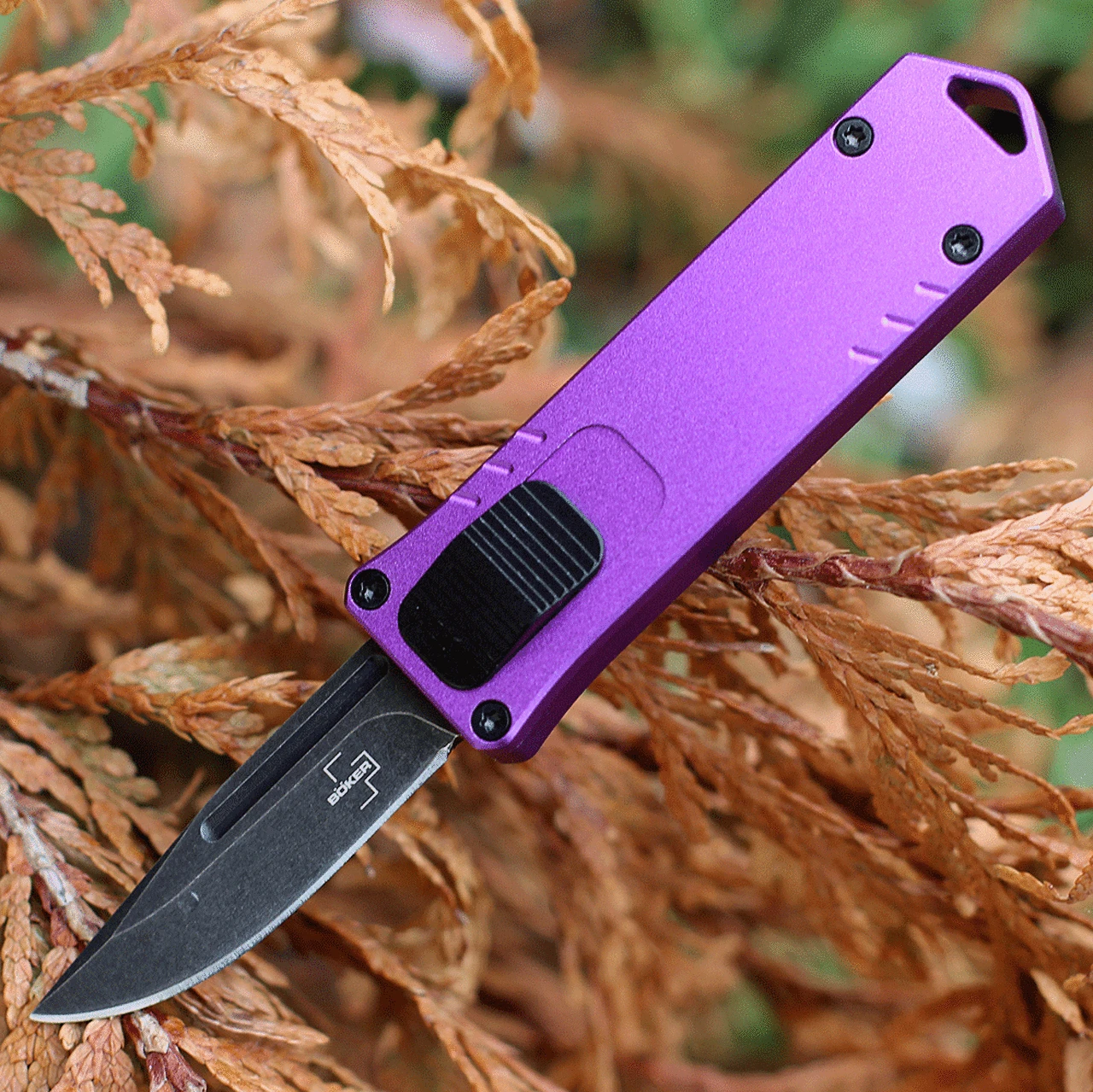 Boker Plus USB OTF Automatic Purple (1.8" D2 Black SW) 06EX277 1 Boker Plus USB OTF Automatic Purple (1.8" D2 Black SW) 06EX277