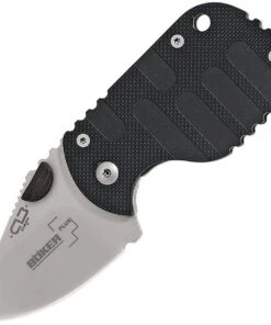 Boker Plus CLB Subcom Folding Knife 01BO589, 1-7/8" AUS-8 Satin Plain Blade, Black FRN Handle