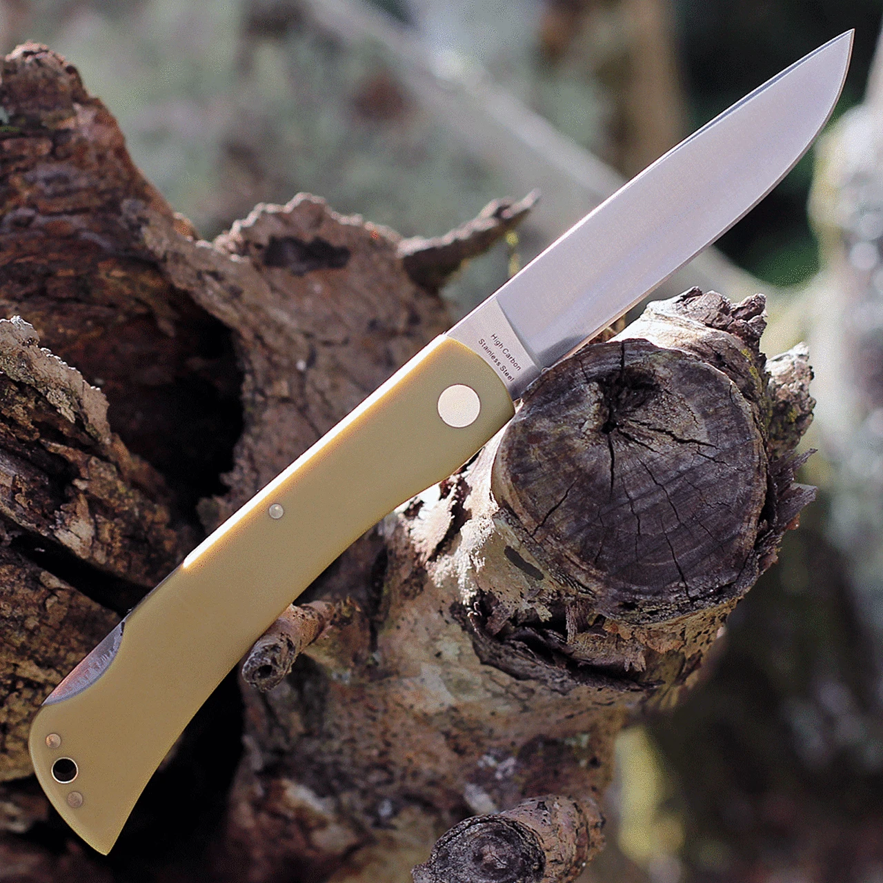 Boker Plus Rangebuster - Yellow Polymer (3.5" High Carbon Satin) 01BO020 2 Boker Plus Rangebuster - Yellow Polymer (3.5" High Carbon Satin) 01BO020 - Image 2