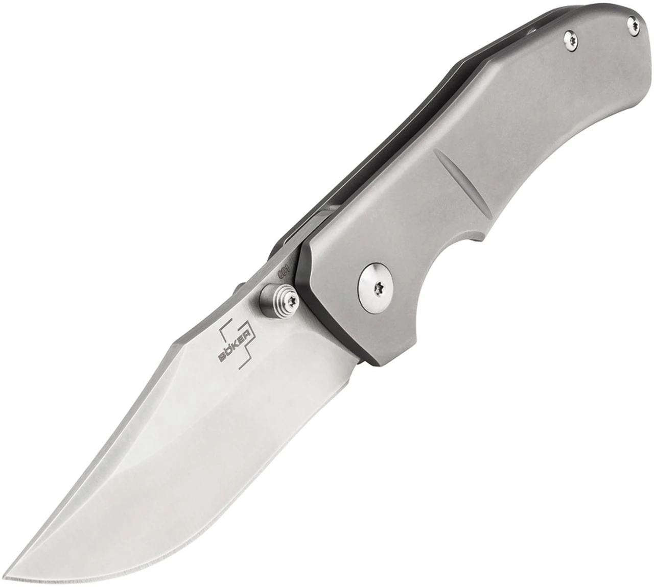 Boker Plus Jive Framelock - Gray Titanium (3" Satin D2) 01BO312 1 Boker Plus Jive Framelock - Gray Titanium (3" Satin D2) 01BO312