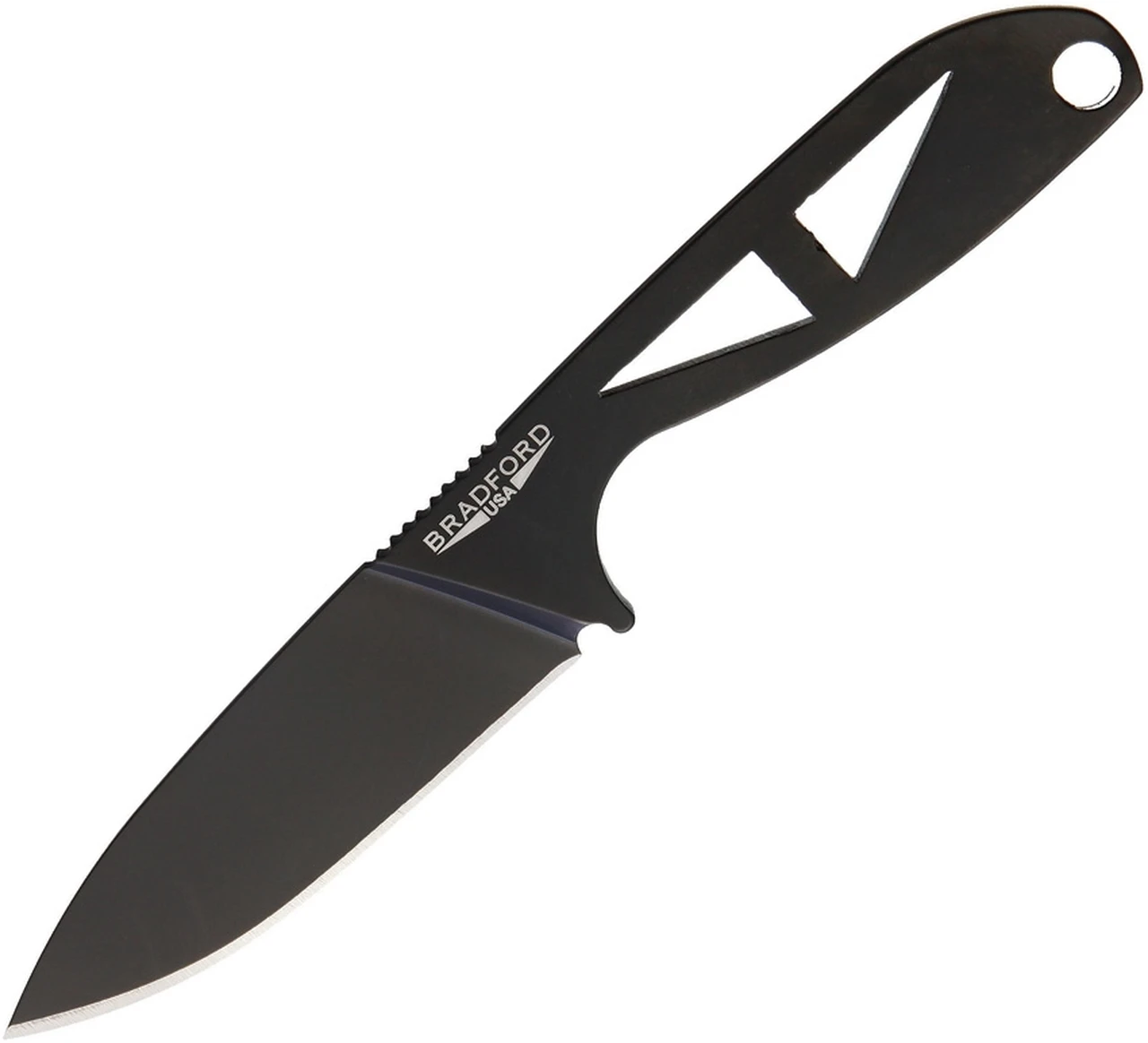 Bradford Knives G-Necker BRADGNDLC, 5.63" Overall, 2.75" Elmax Black DLC Coated Plain Drop Point Neck Knife 1 Bradford Knives G-Necker BRADGNDLC, 5.63" Overall, 2.75" Elmax Black DLC Coated Plain Drop Point Neck Knife