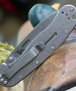 ESEE Knives Esee Avispa Framelock SK5 Black BRK1303, 3.65" SK5 High Carbon Steel Plain Blade, Black Nylon Handles -Knifeworks Sales Store BRK1303.2 59036.1581005447