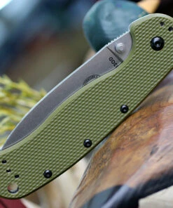 ESEE Knives Esee Avispa Framelock SK5 OD BRK1303OD, 3.65" SK5 High Carbon Steel Plain Blade, OD Green Nylon Handles -Knifeworks Sales Store BRK1303OD.3 89247.1581004593