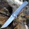 Bestech Knives Kendo Framelock Stripe BTKT1903F, 3.7" S35VN Tanto Blade, Stonewash Titanium Handle