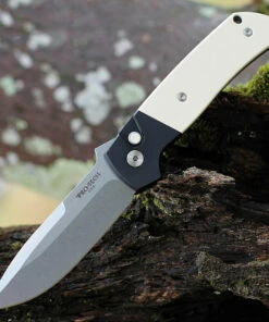 Pro-Tech Terzuola ATCF Automatic "Tuxedo" Blk Alum / Ivory Micarta (3.5" SW Magnacut) BT2751
