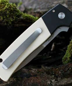 Pro-Tech Terzuola ATCF Automatic "Tuxedo" Blk Alum / Ivory Micarta (3.5" SW Magnacut) BT2751 -Knifeworks Sales Store BT2751.2 56046.1643306605